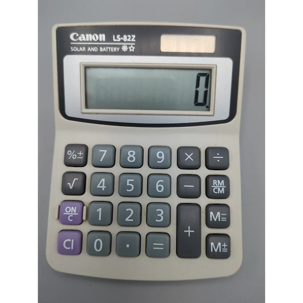 Canon LS82Z Minidesk Calculator Solar and Battery For Parts or not working‎
